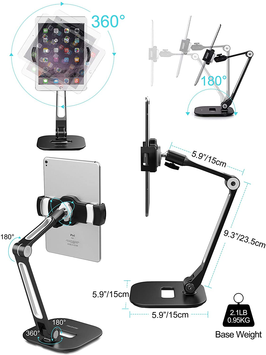 Flexible Arm Alum iPhone / iPad Stand (TS-196W)