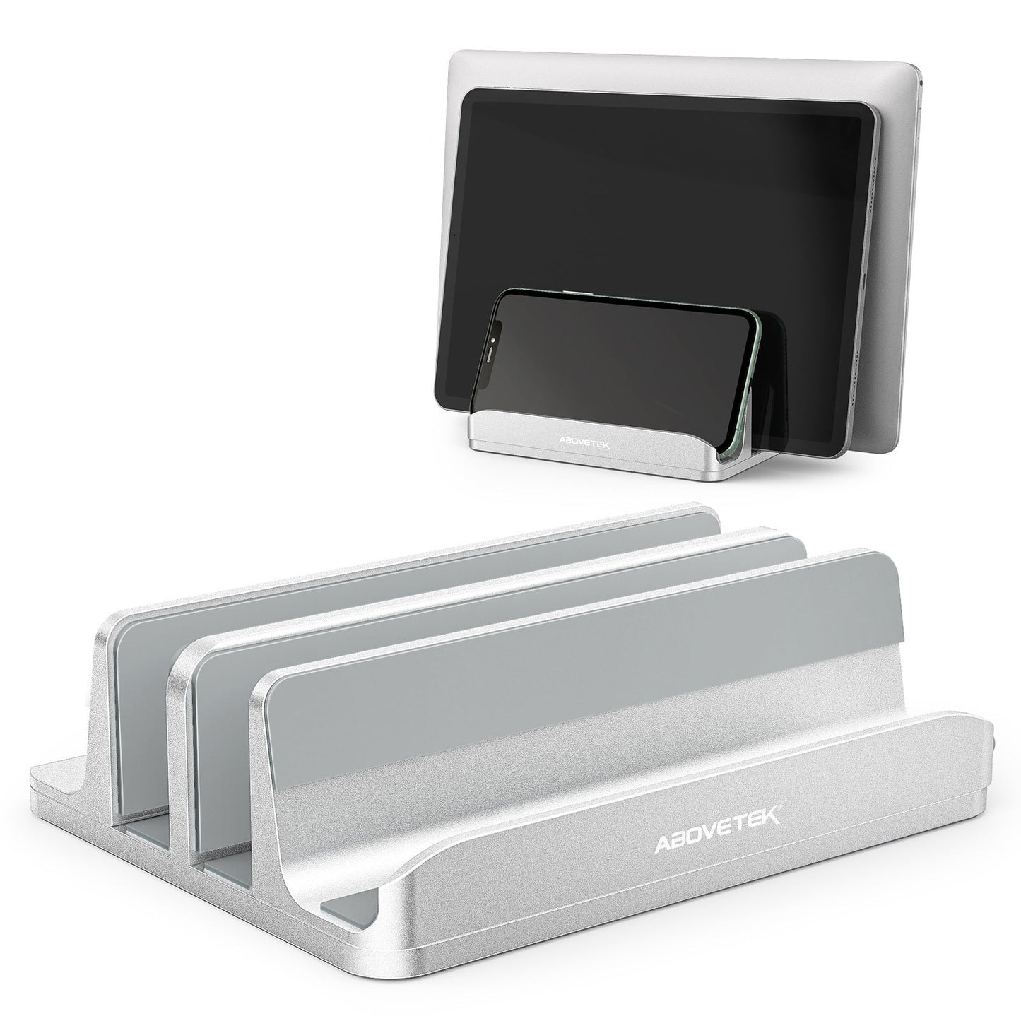 Vertikaler Laptop-Stand - 3 Slots für Computer, Tablet, Telefon