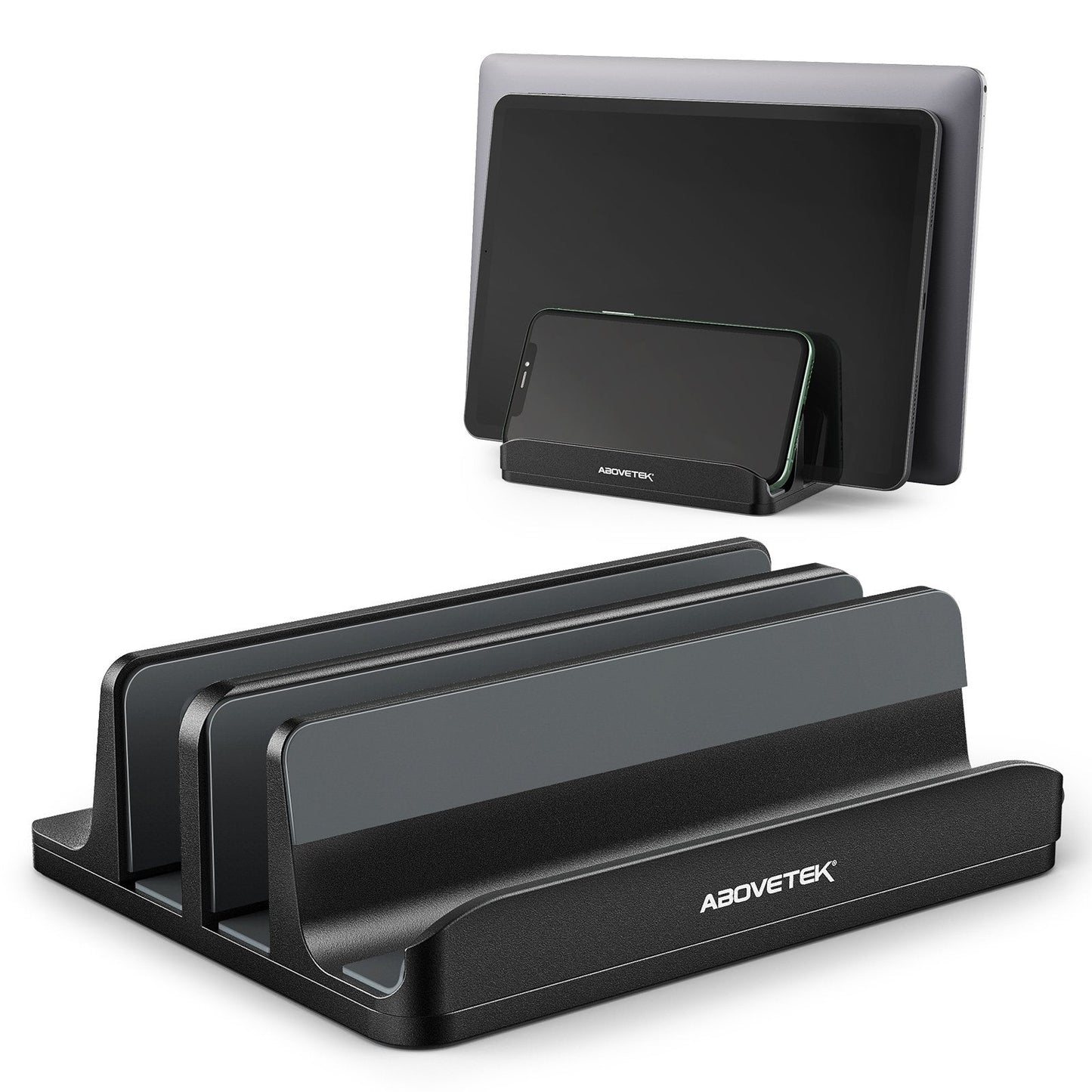 Vertikaler Laptop-Stand - 3 Slots für Computer, Tablet, Telefon