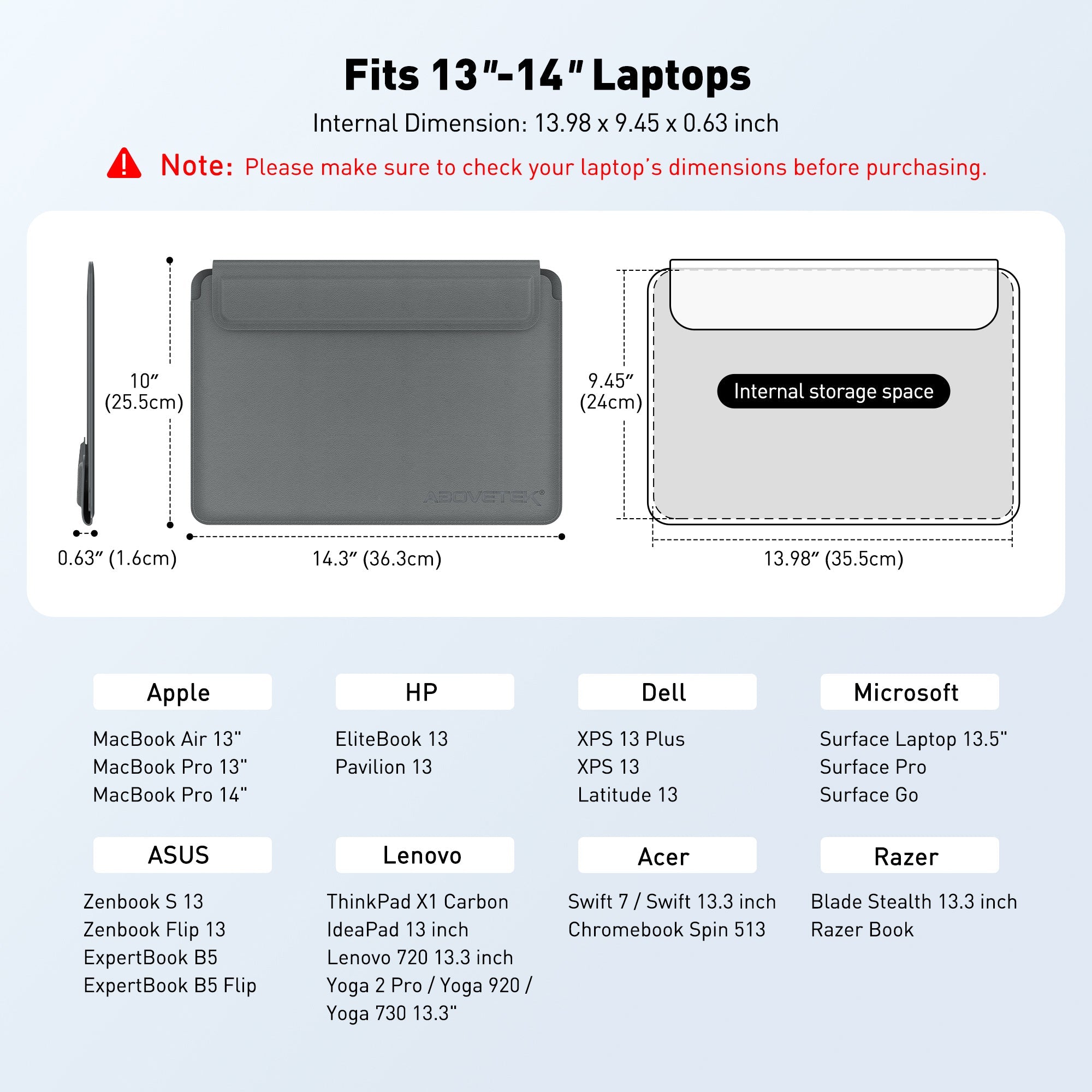2-in-1 Laptop Sleeve Case (LS-5G)