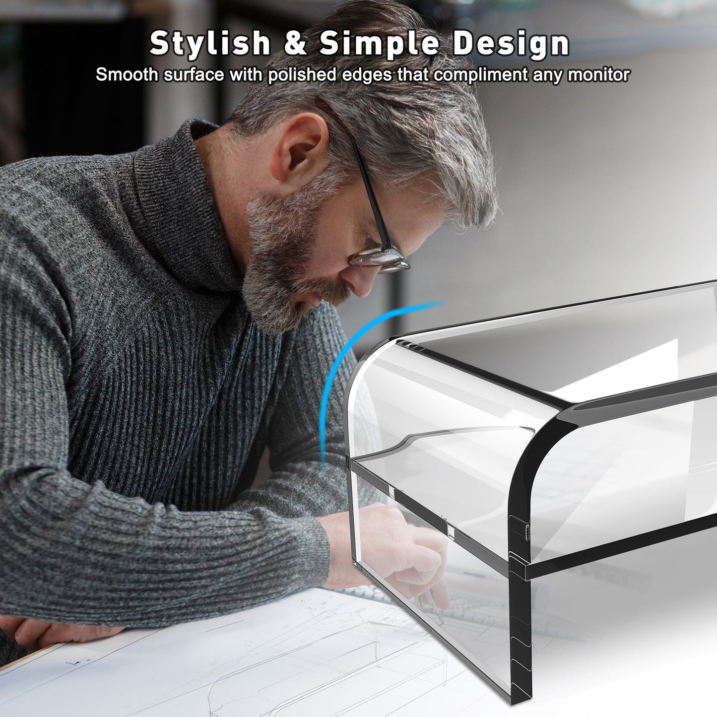 2-stufiger Acrylmonitorstand (MS-220A)