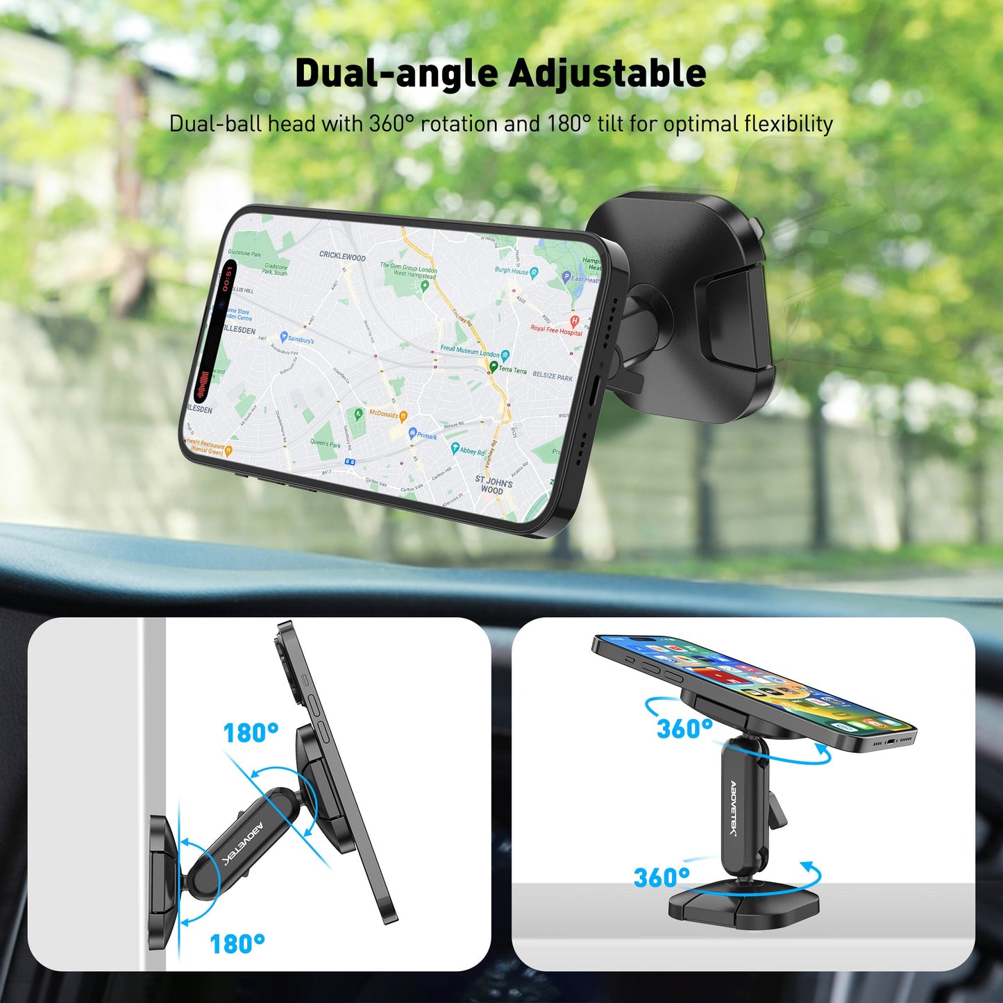 Snap-On Hands-Free Dusche Telefonhalter