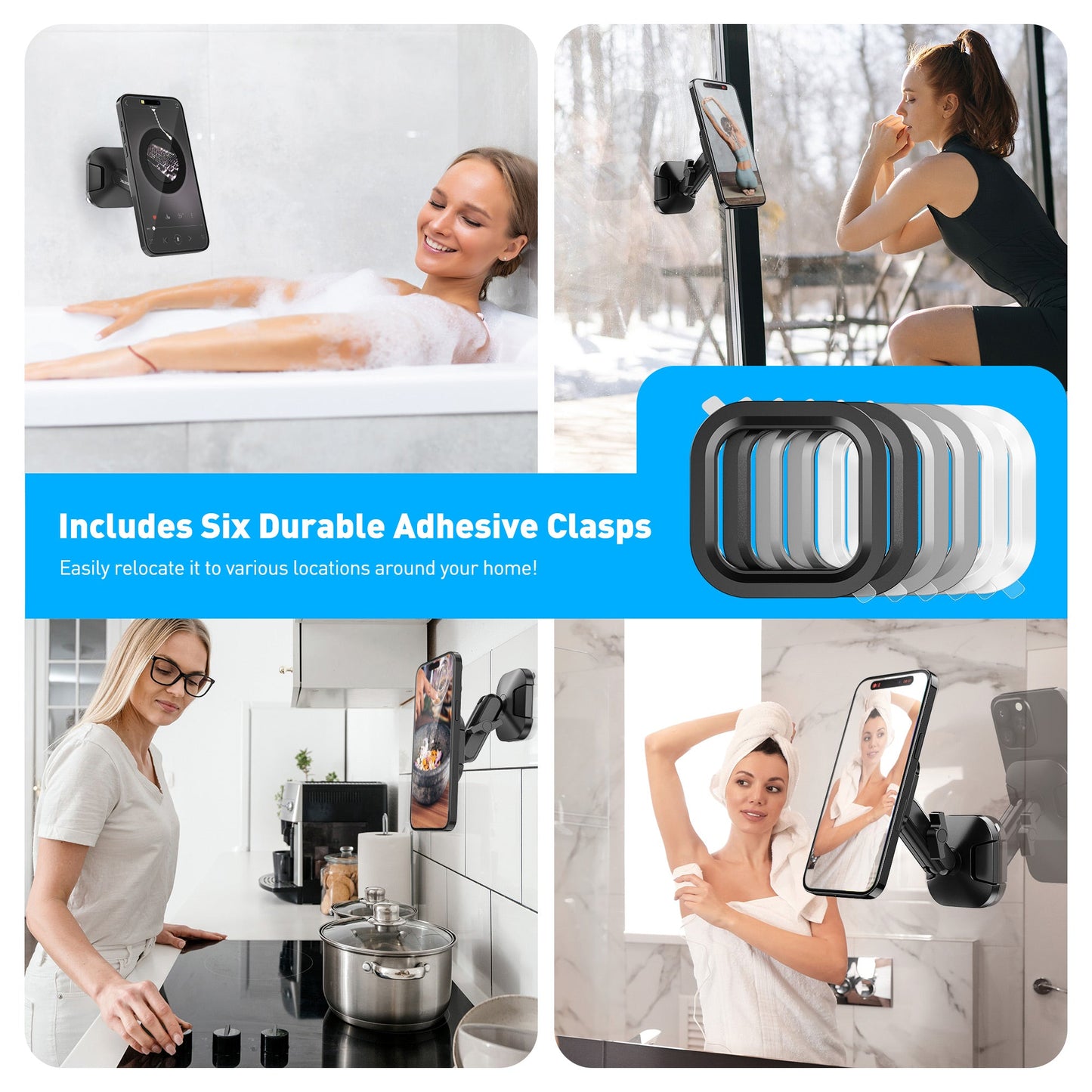 Snap-On Hands-Free Dusche Telefonhalter