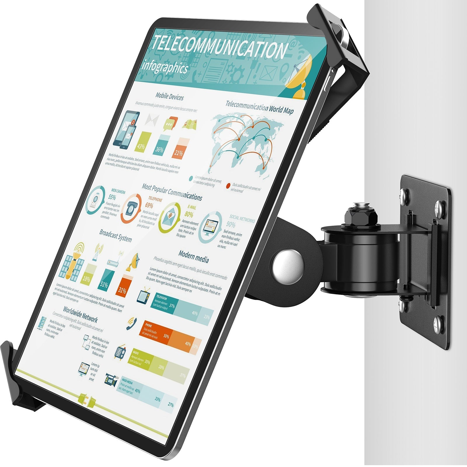 AboveTEK Anti-Diebstahl-Tablet-Wandhalterung (TH-248B)