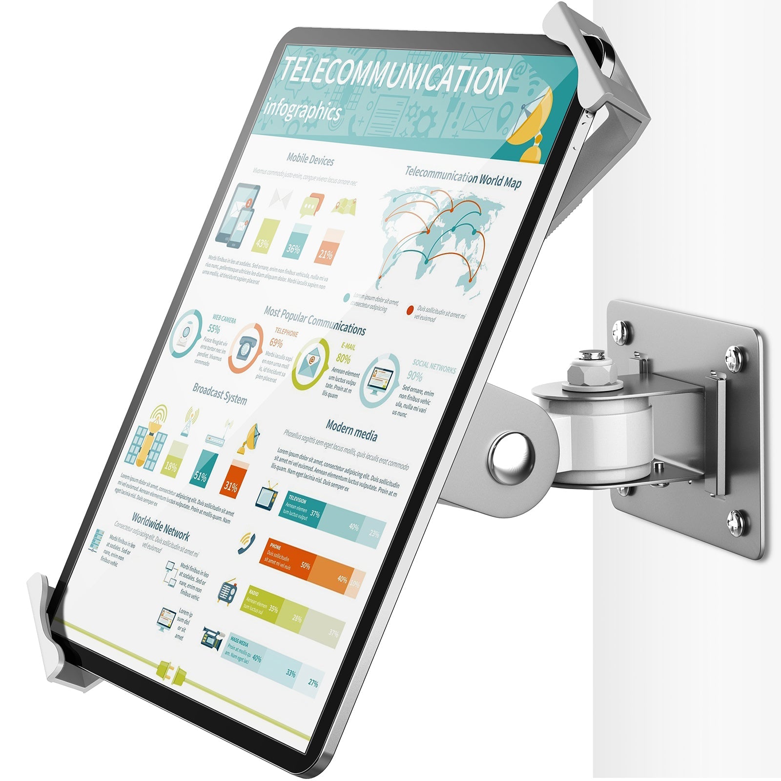AboveTEK Anti-Diebstahl-Tablet-Wandhalterung (TH-248B)