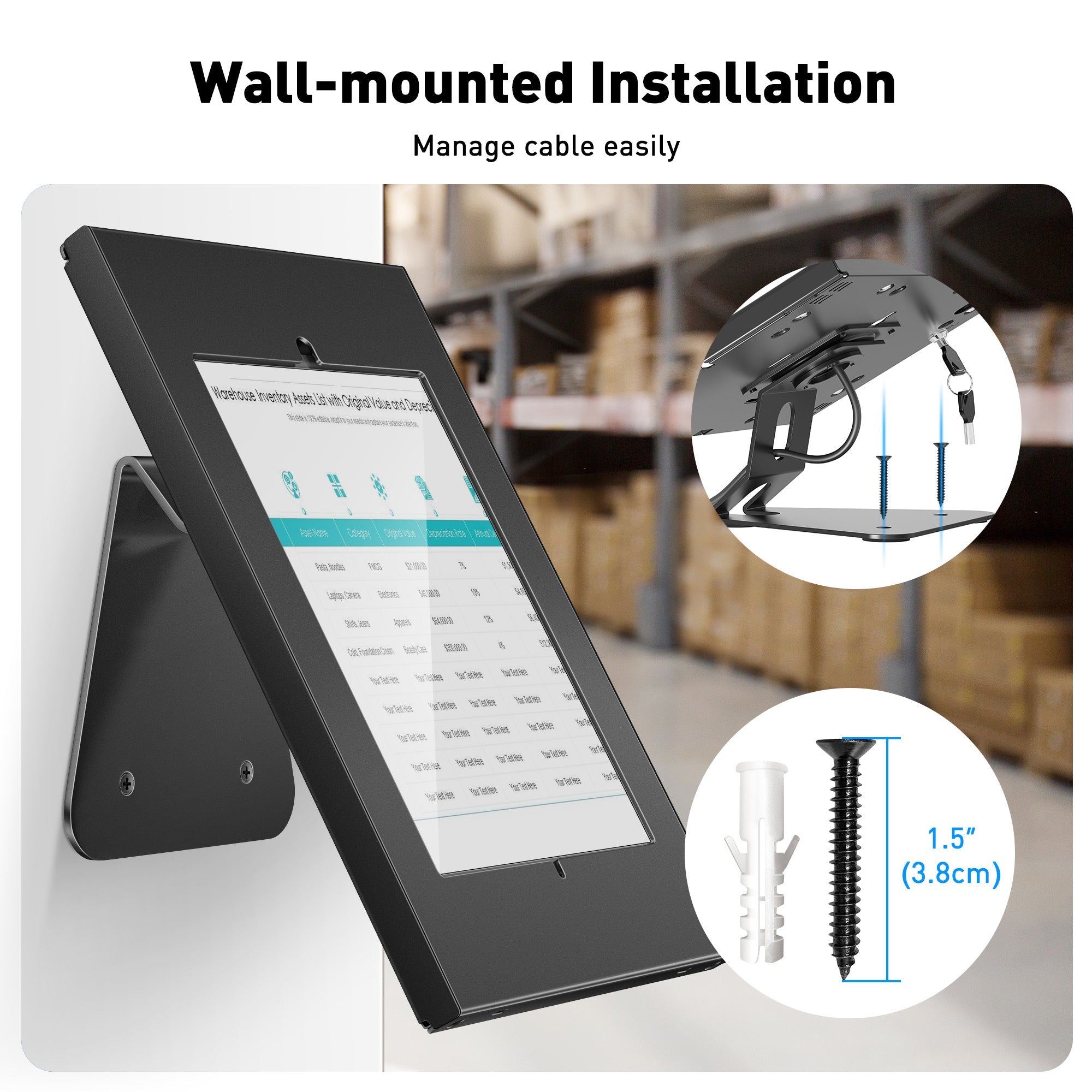 Anti-Diebstahl Tablet Kiosk Stand (TH-328B / W)