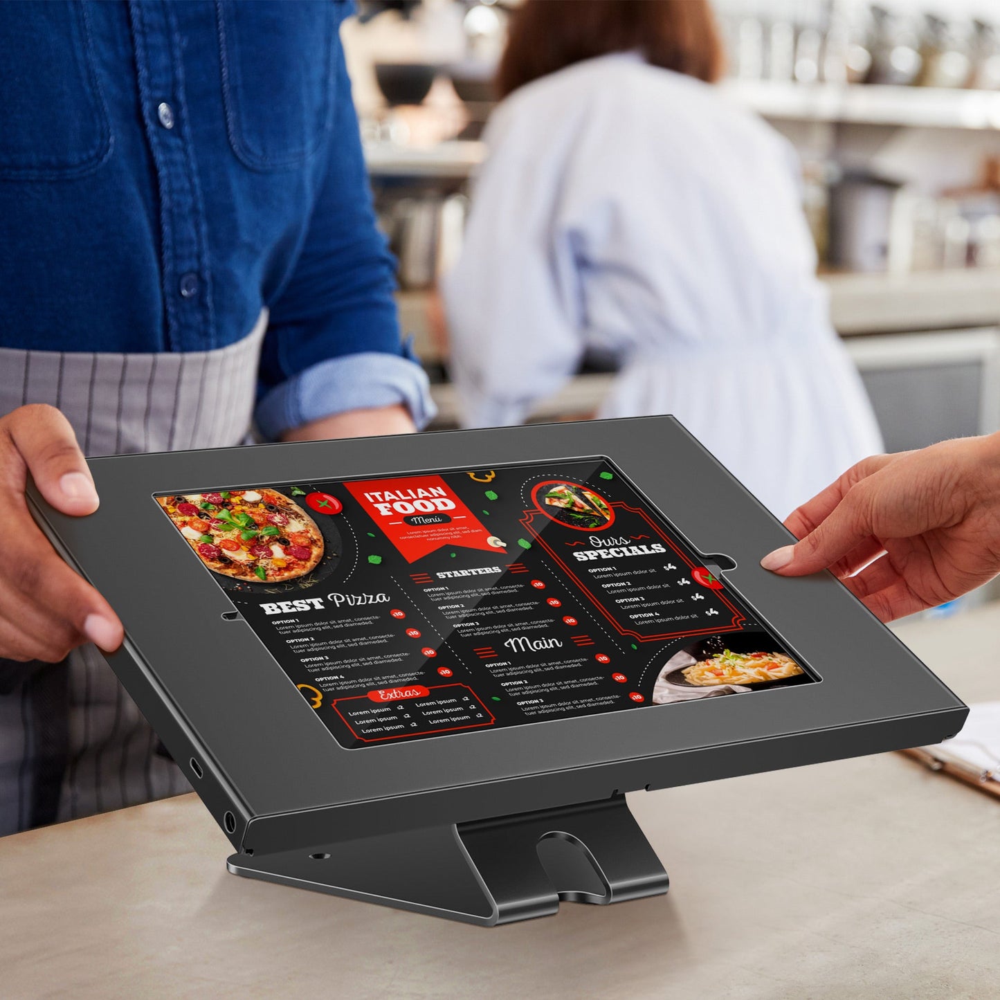 Anti-Diebstahl Tablet Kiosk Stand (TH-328B / W)