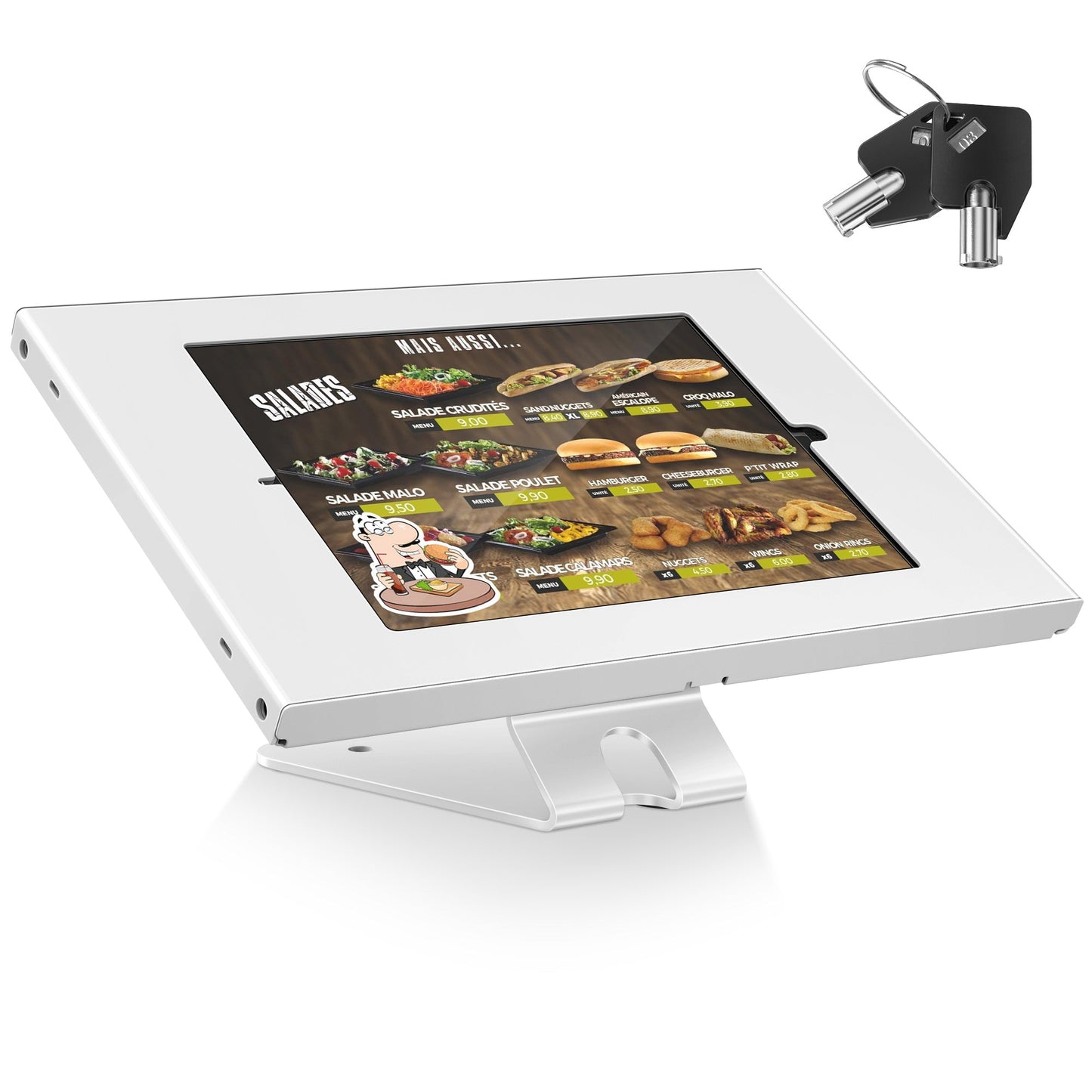 Anti-Diebstahl Tablet Kiosk Stand (TH-328B / W)