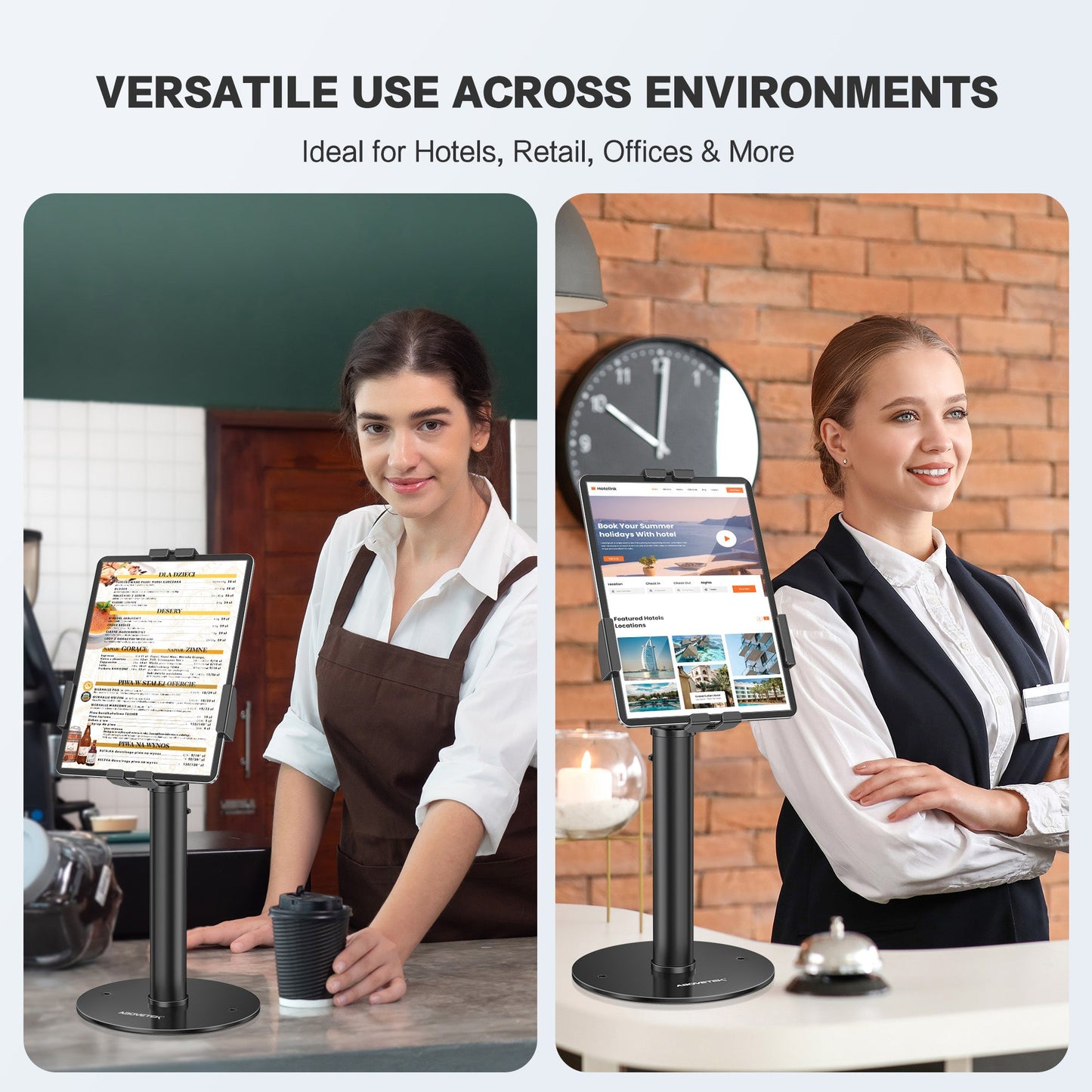 Anti-Diebstahl-Tablet-Arbeitsplatte Kiosk POS Stand (TH-338)