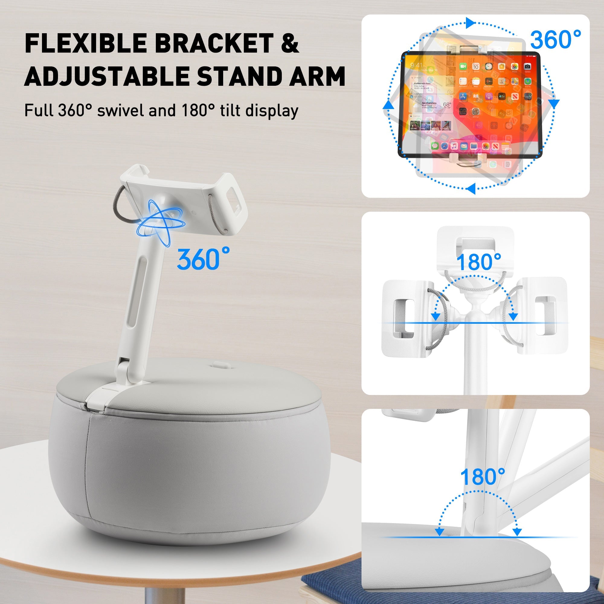 AboveTEK Hände frei 360° Swivel Phone / iPad Kissen Stand (TH-33G)