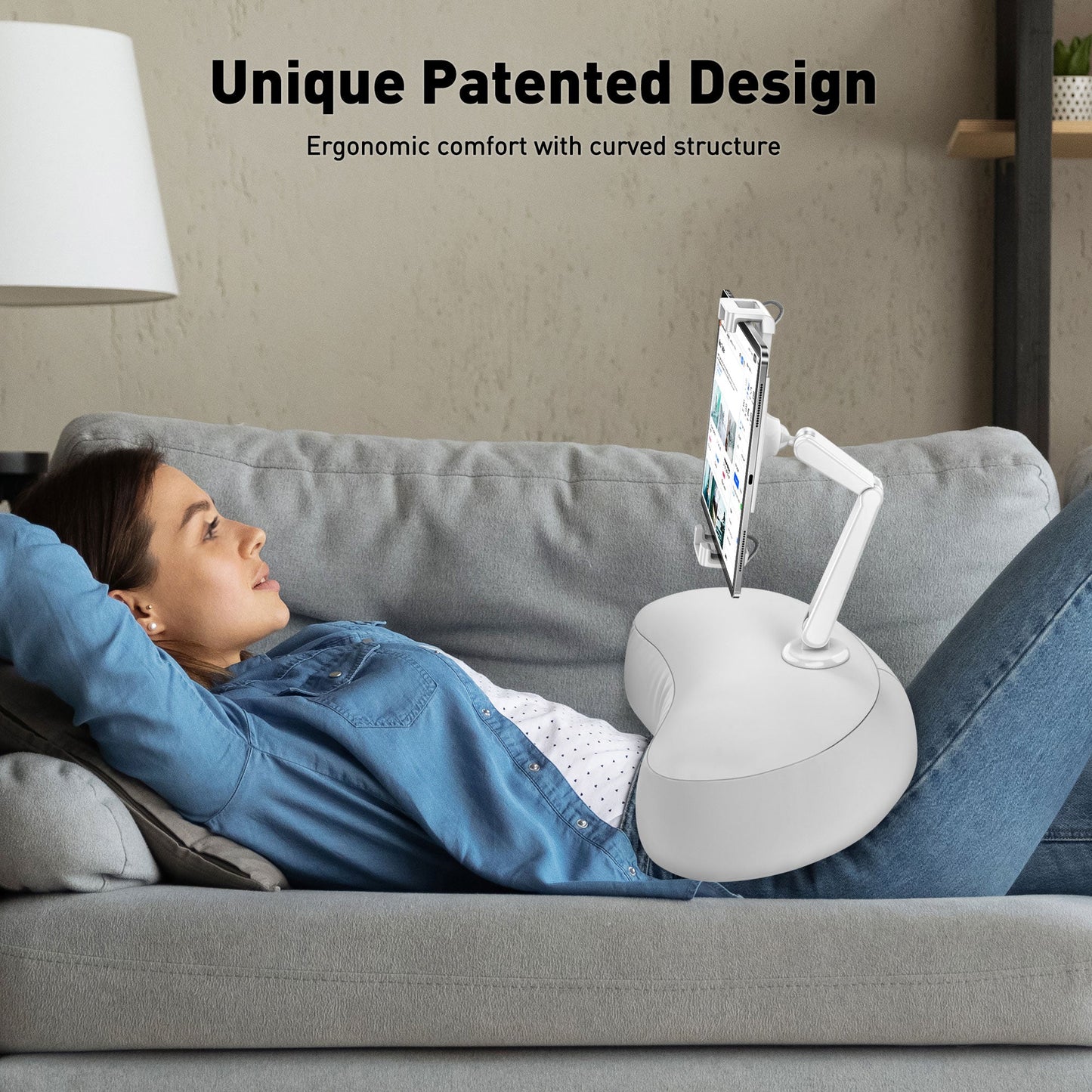 Tablet-Kissenhalter für Bett (TH-35G)
