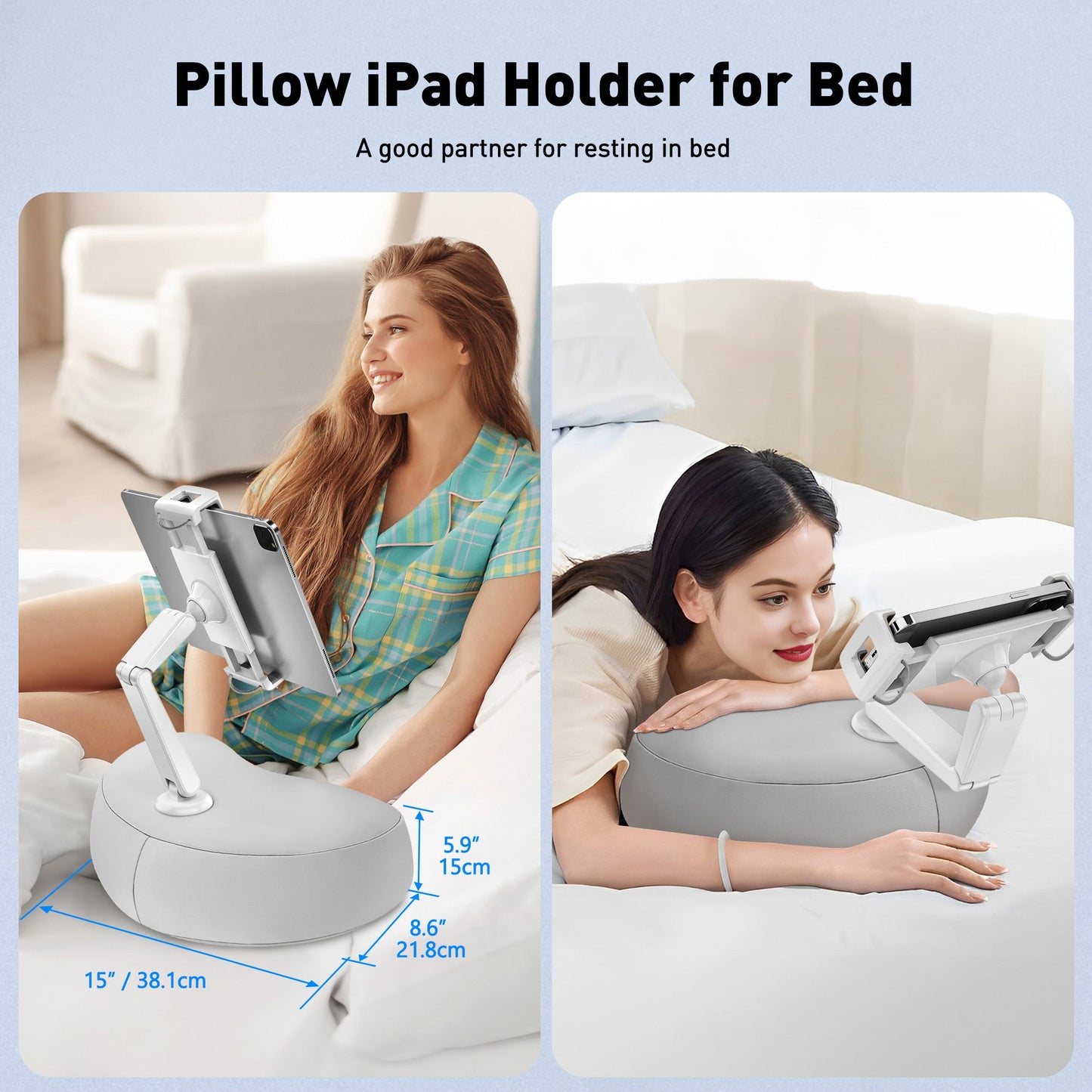 Tablet-Kissenhalter für Bett (TH-35G)