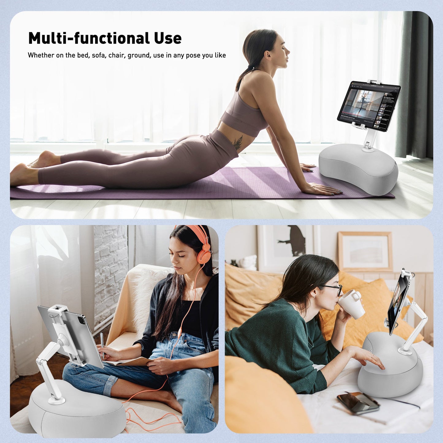 Tablet-Kissenhalter für Bett (TH-35G)