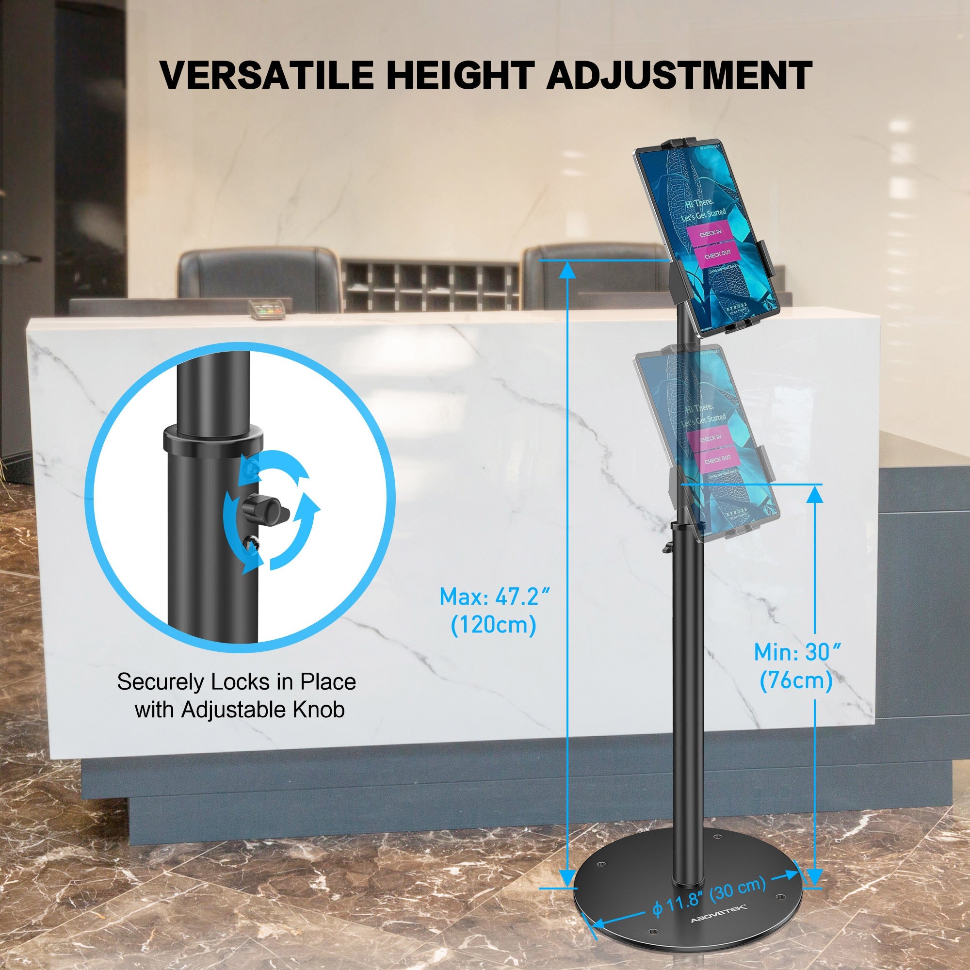 AboveTEK Anti-Theft Tablet Kiosk Stand für 7.9'-11' Gerät (TH-608)