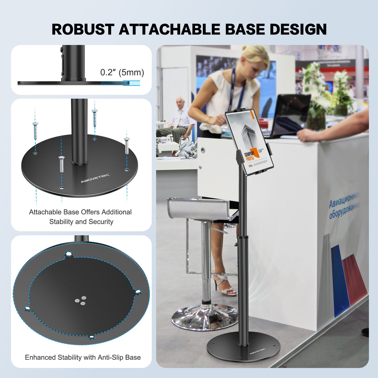 AboveTEK Anti-Theft Tablet Kiosk Stand für 7.9'-11' Gerät (TH-608)