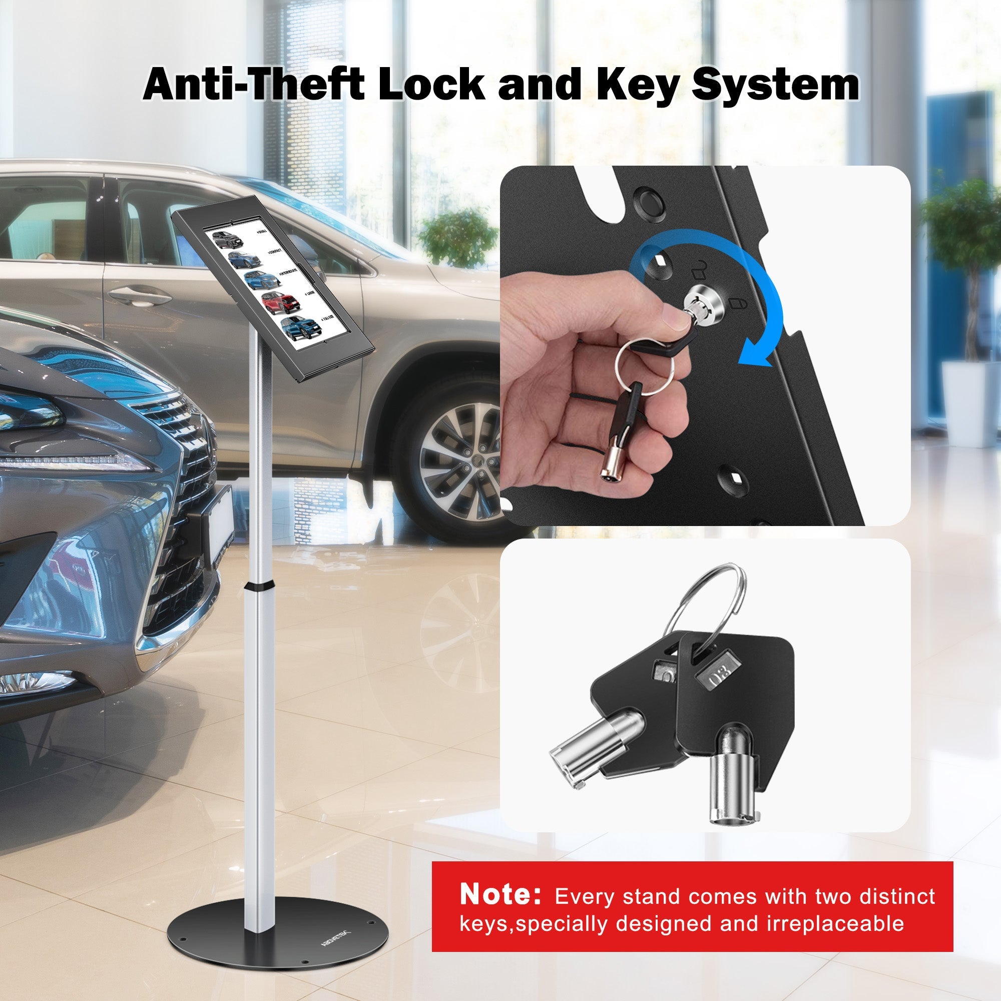 AboveTEK Anti-Theft Tablet Kiosk Boden Stand (TH-616)