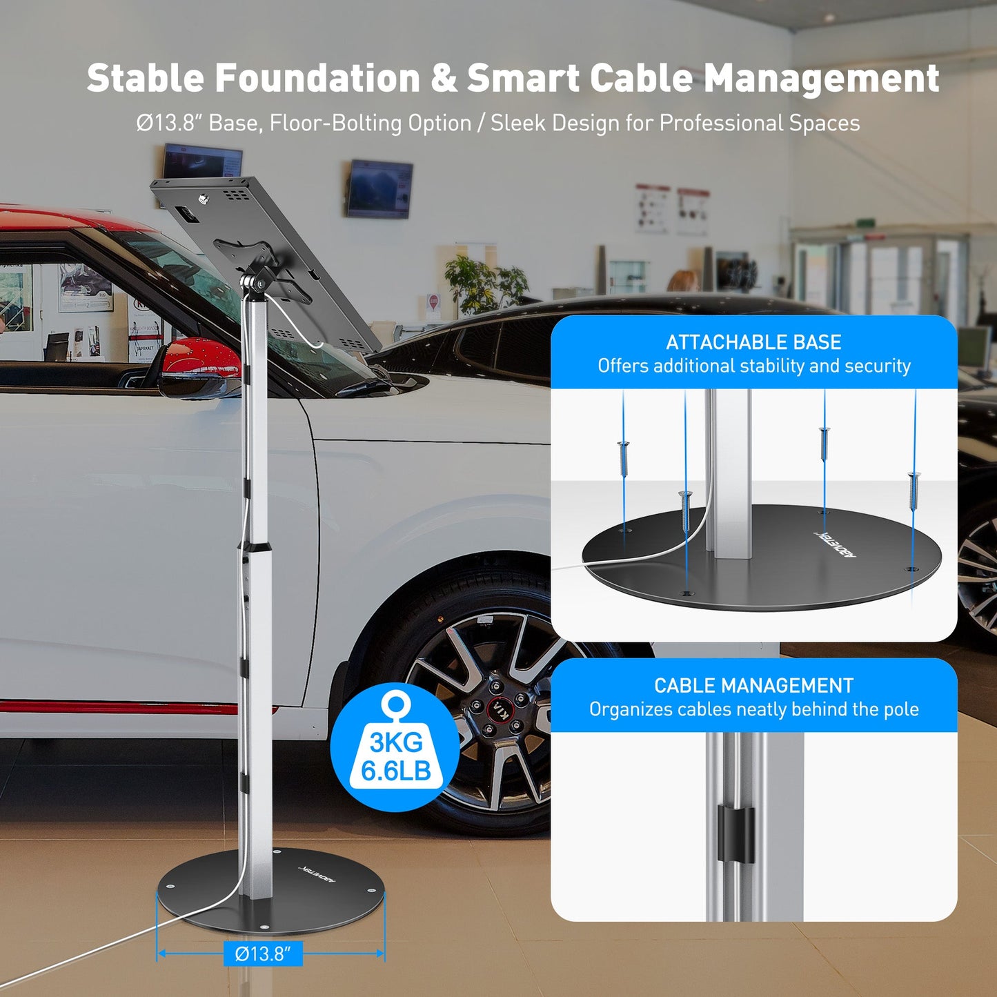 AboveTEK Anti-Theft Tablet Kiosk Boden Stand (TH-616)