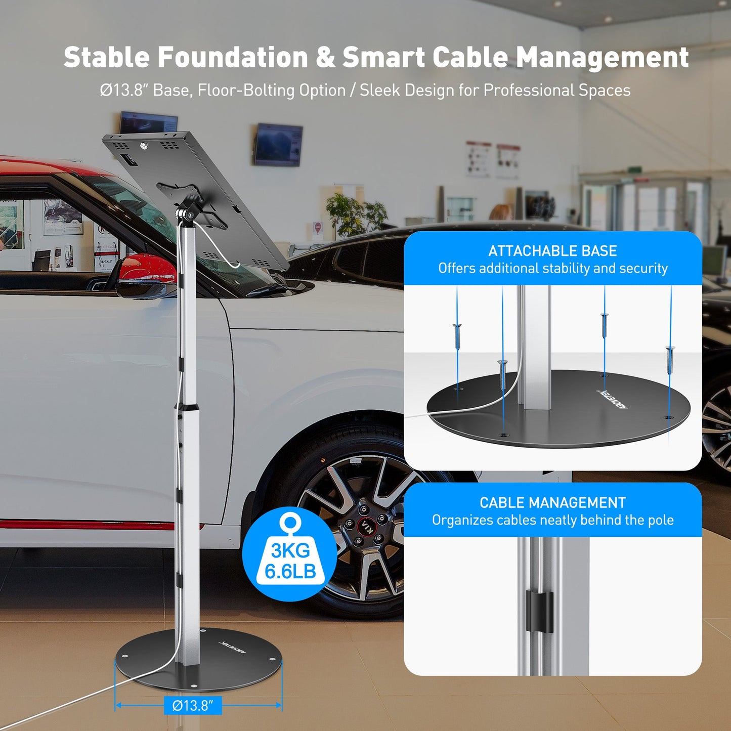 AboveTEK Anti-Theft Tablet Kiosk Boden Stand (TH-617)