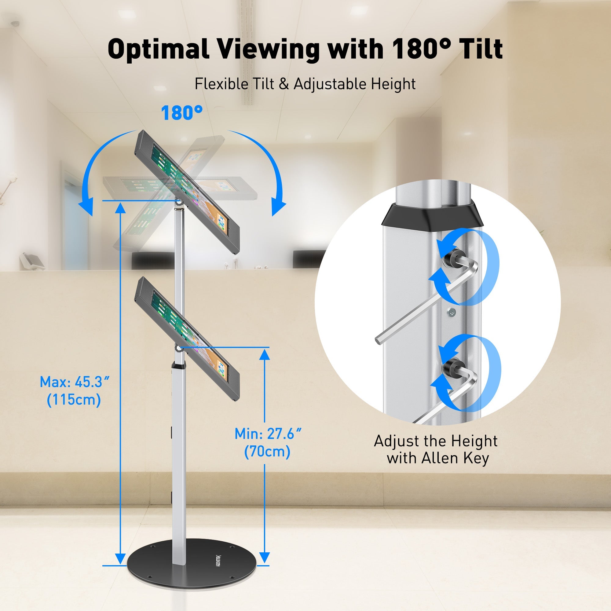 AboveTEK Anti-Theft Tablet Kiosk Boden Stand (TH-617)