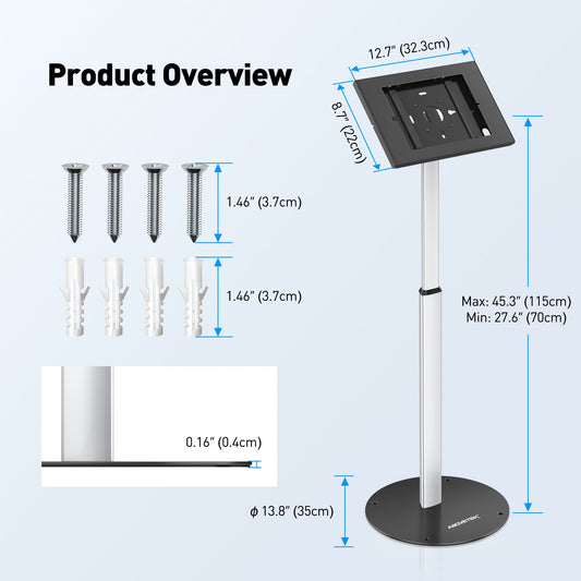 AboveTEK Anti-Theft Tablet Kiosk Boden Stand (TH-618)