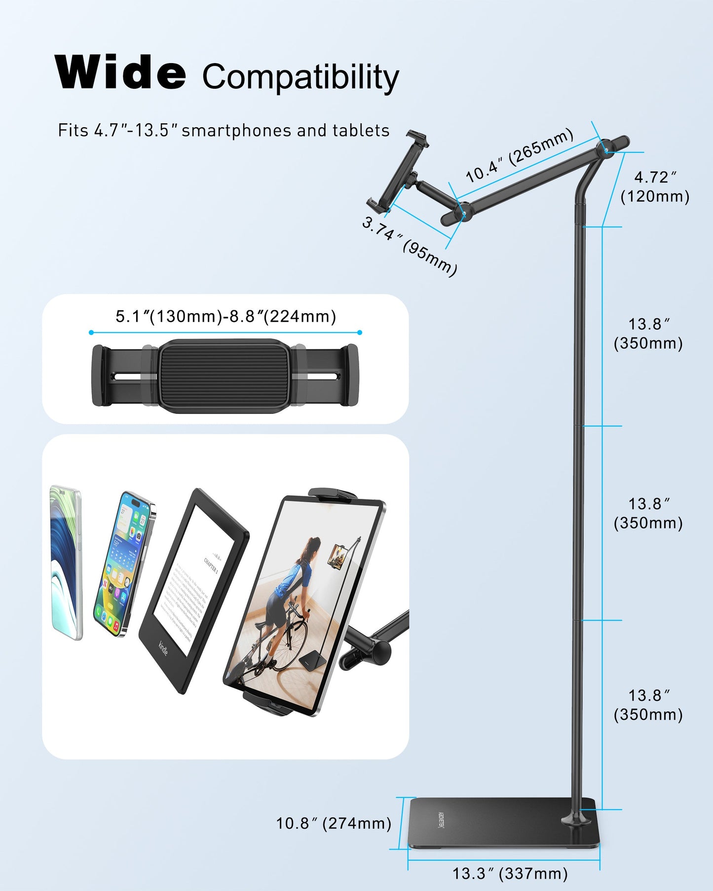 Universal-Aluminium-Tablet-Bodenständer (TH-6B)
