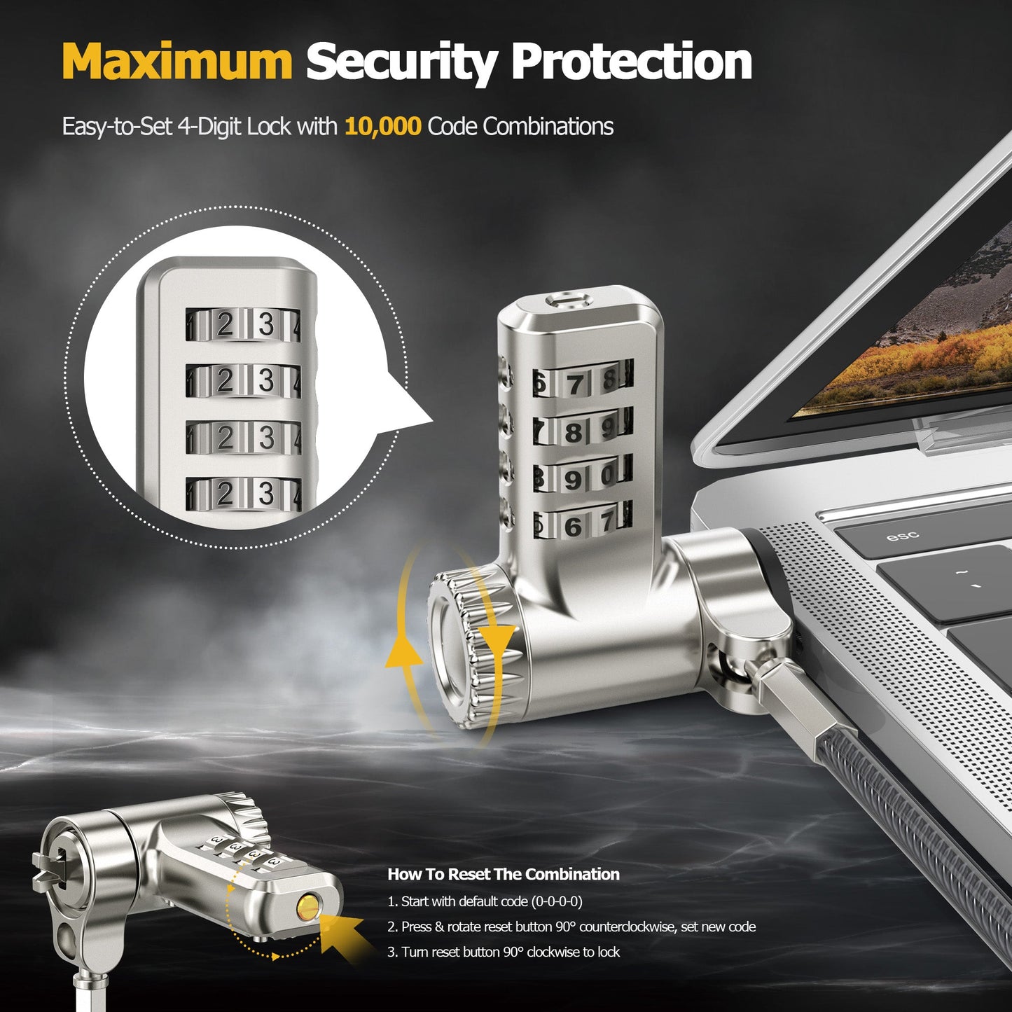 3-in-1 Universal Laptop Kabelschloss (TL-280C)