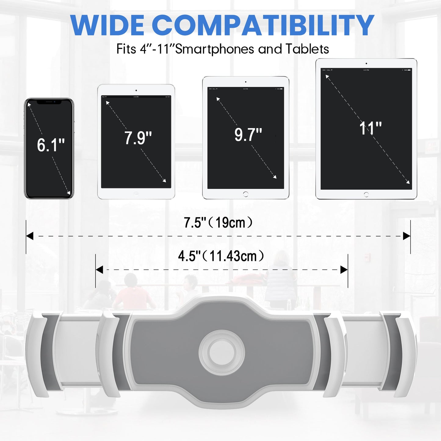 360° Swivel Tablet & Telefonständer (TS-116W)