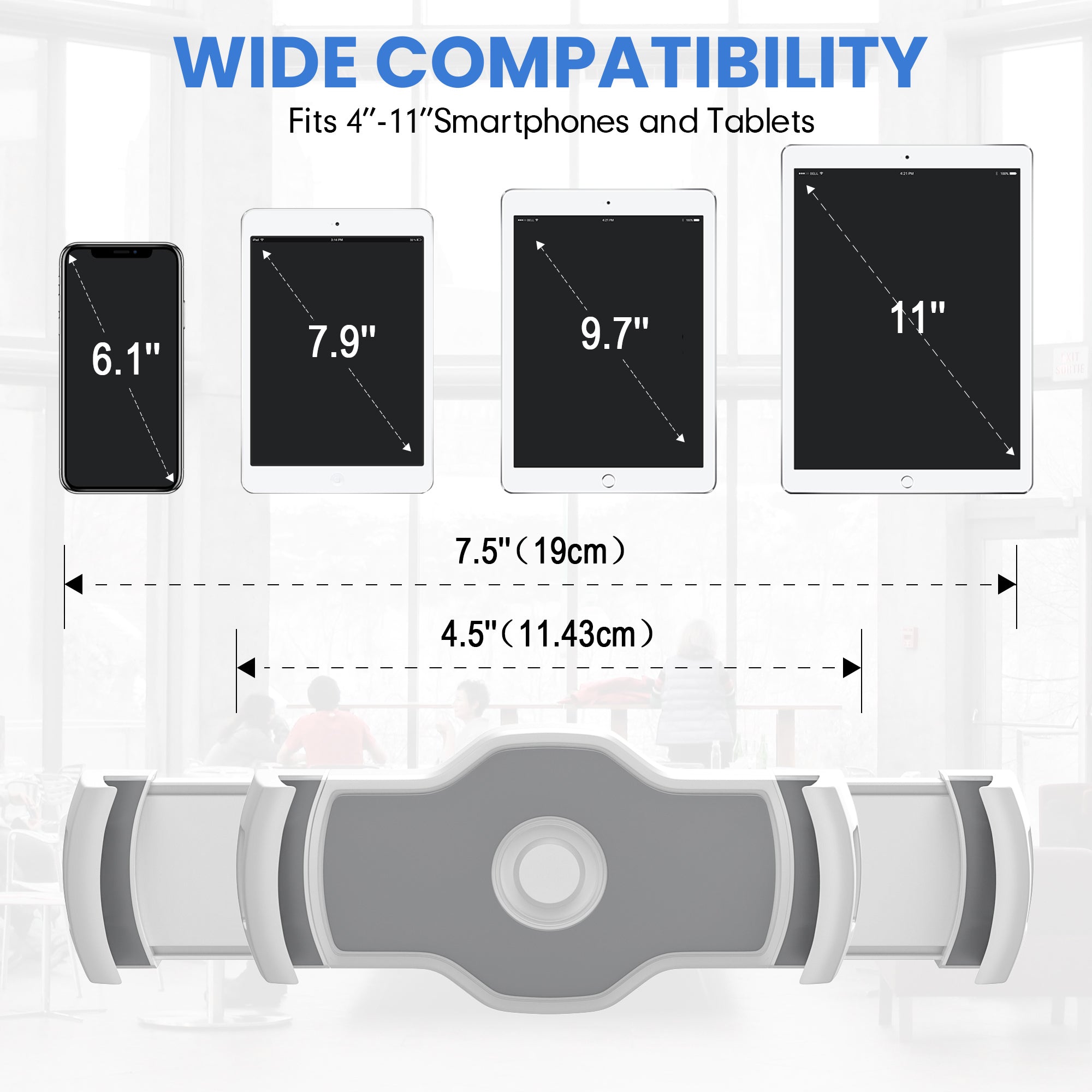 360° Swivel Tablet & Telefonständer (TS-116W)