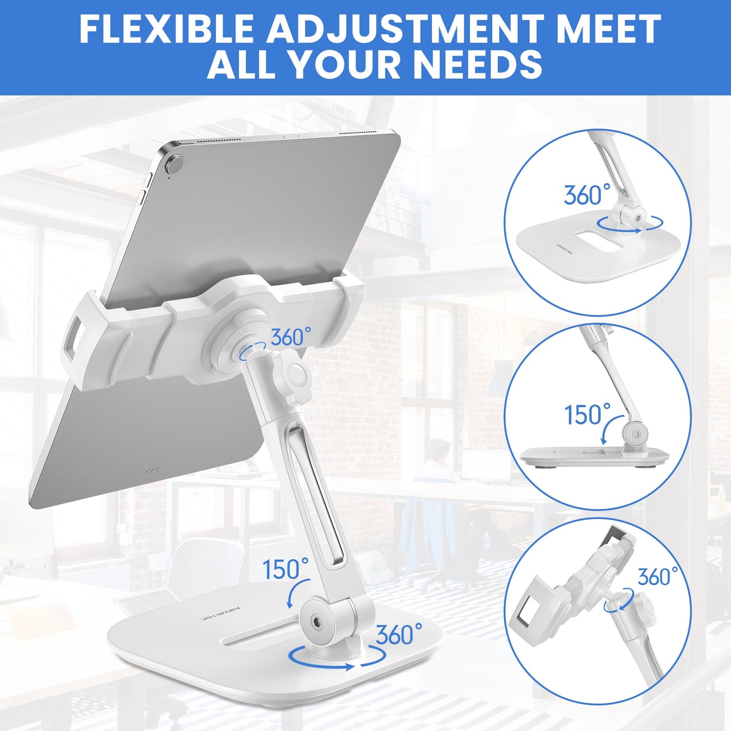 360° Swivel Tablet & Telefonständer (TS-116W)