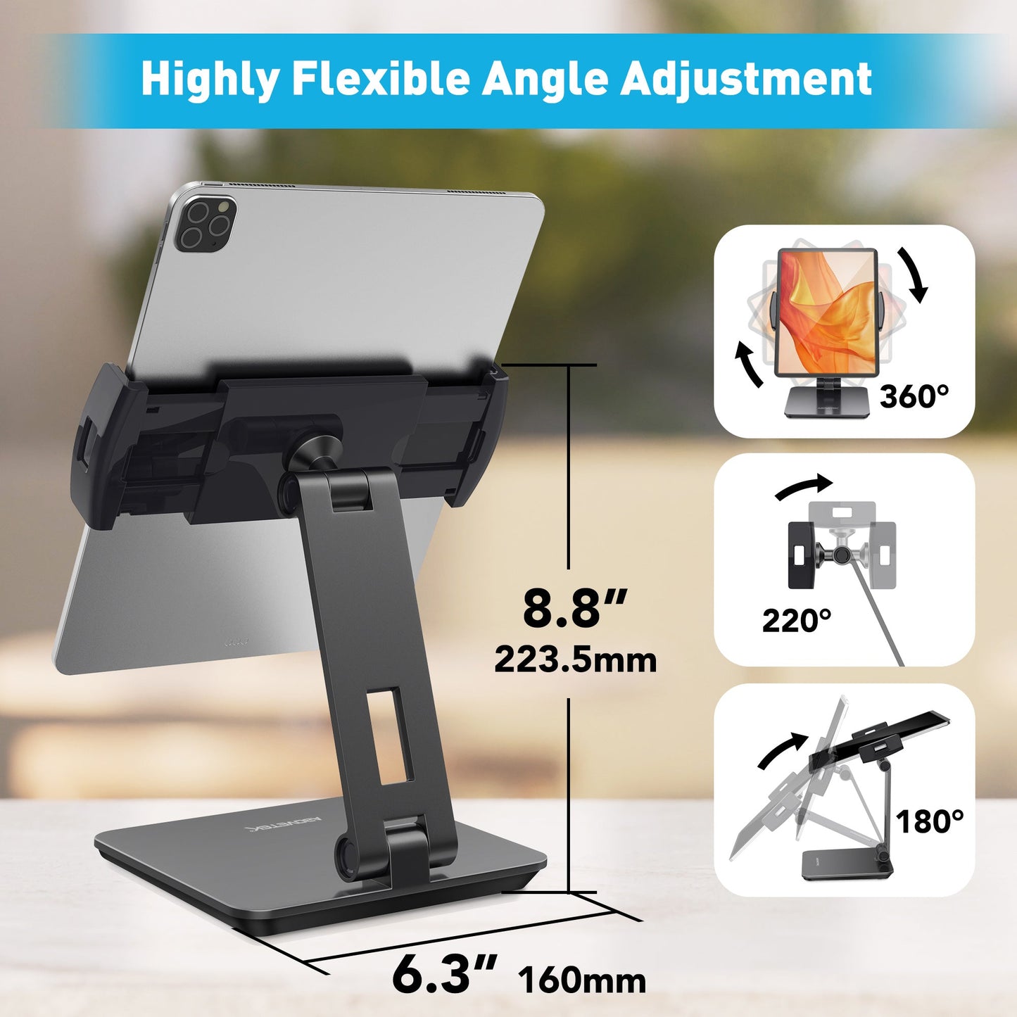 Aluminium Tablet & Telefon-Stuhl Stand 4''-14'' Geräte (TS-158S)