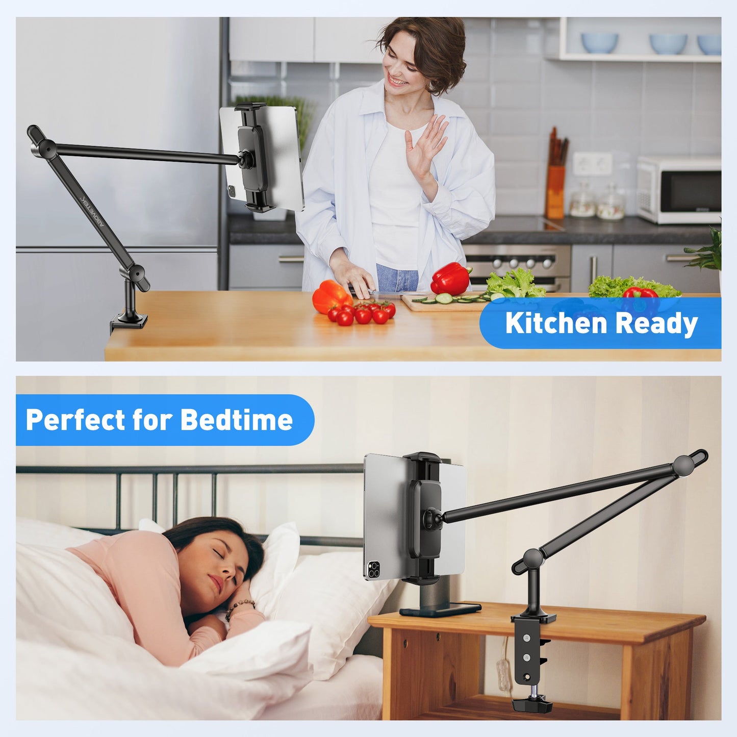 Long Arm Tablet Phone Stand Mount (TS-388B / W)